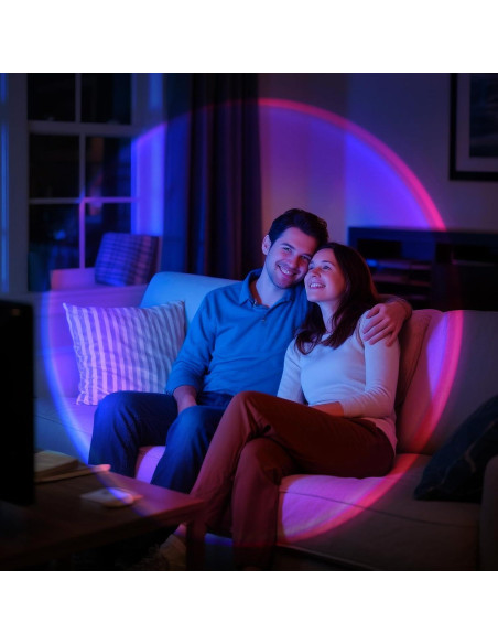 Proyector de Lámpara de Atardecer LED Huaying 360 RGB