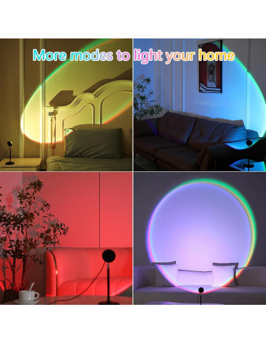 Proyector de Lámpara de Atardecer LED Huaying 360 RGB