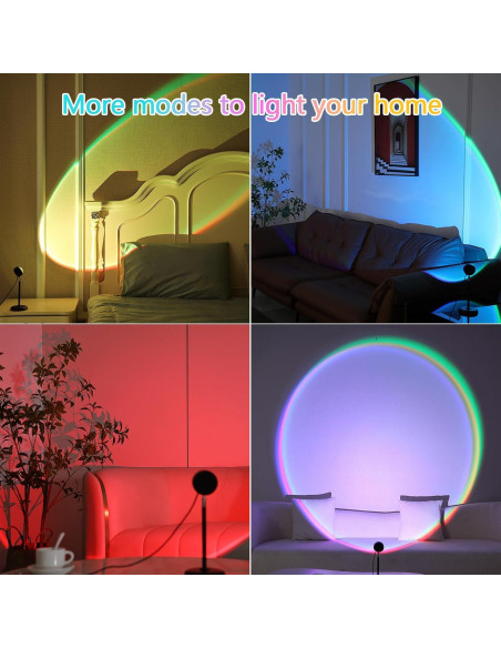 Proyector de Lámpara de Atardecer LED Huaying 360 RGB