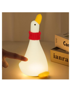 Luz Nocturna LED Pato Silicona Recargable 10.4x16.8cm