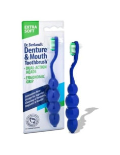 Cepillo de Dientes Ergonómico Dr. B para Dentaduras Azul