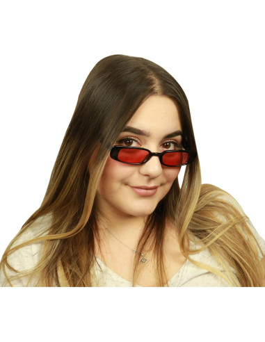 Gafas de sol rectangulares ShadyVEU UV400 Marco negro