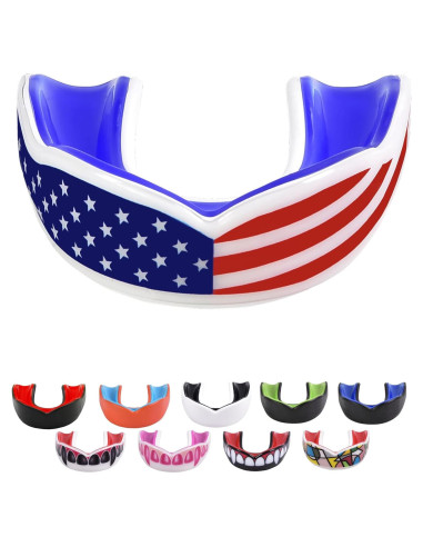 Protector Bucal Deportivo Oral Mart Adulto Bandera Americana