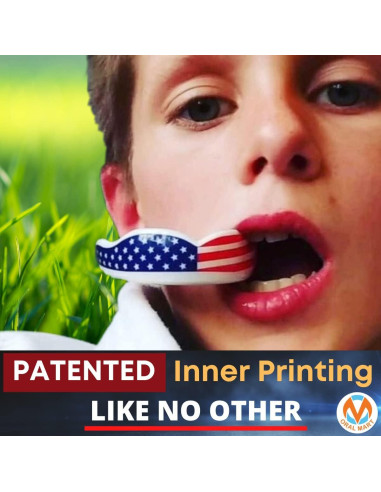 Protector Bucal Deportivo Oral Mart Adulto Bandera Americana