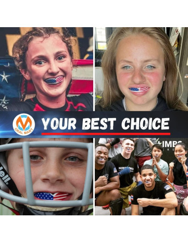 Protector Bucal Deportivo Oral Mart Adulto Bandera Americana