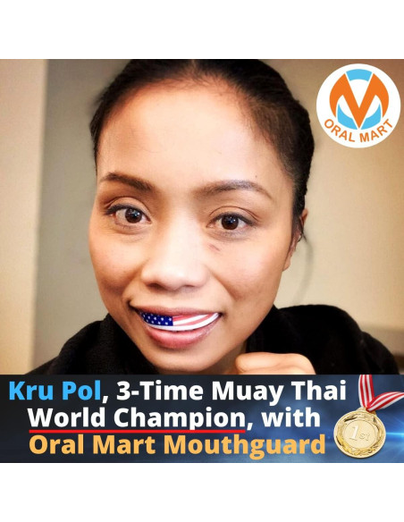 Protector Bucal Deportivo Oral Mart Adulto Bandera Americana