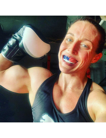 Protector Bucal Deportivo Oral Mart Adulto Bandera Americana