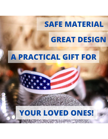 Protector Bucal Deportivo Oral Mart Adulto Bandera Americana