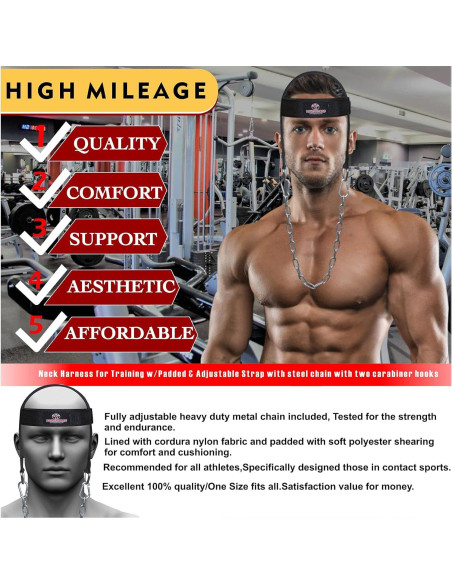 Arnés de Cuello Fightsense FS-60BK Ajustable con Velcro