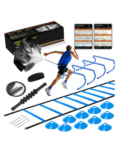 Equipo de Entrenamiento de Velocidad Gendeda con Escalera y Vallas