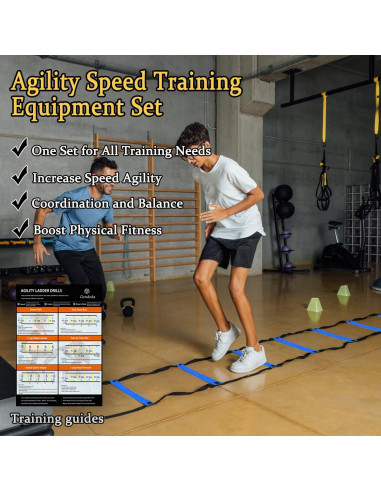 Equipo de Entrenamiento de Velocidad Gendeda con Escalera y Vallas