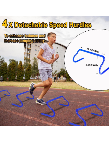 Equipo de Entrenamiento de Velocidad Gendeda con Escalera y Vallas