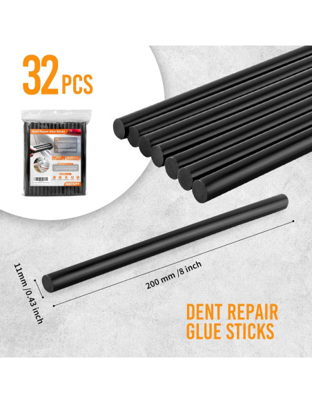 32 Palos de Pegamento Caliente MATUFF 11mm x 200mm Negros