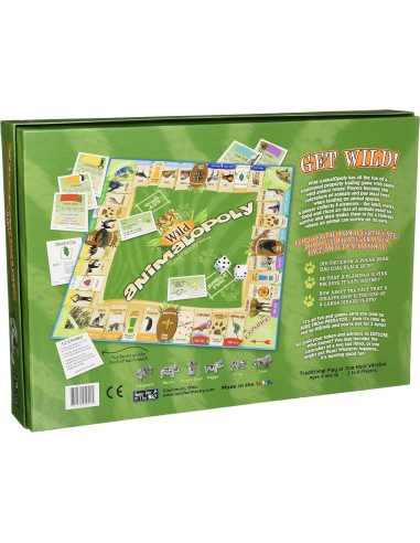 Juego de Mesa Wild Animalopoly Tarde para el Cielo - 2-6 Jugadores