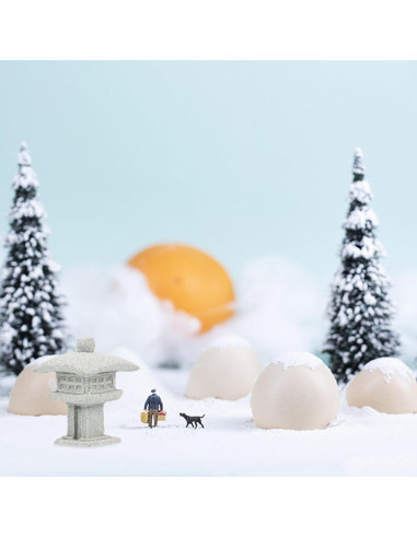 Estatuas Mini Pagoda Milisten 4 Piezas Decoración Jardín Zen