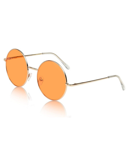 Gafas de sol redondas SunnyPro con lentes UV400 naranjas