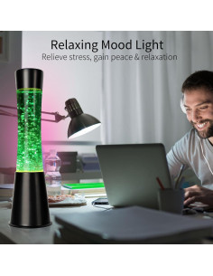 Lámpara de Brillo Verde 40.6 cm Zhrisezlava - Decorativa y Relajante 2