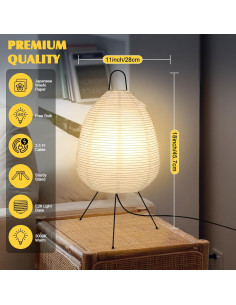 Lámpara de Papel de Arroz Regulable Kuabiz 47x28cm Clásico 2