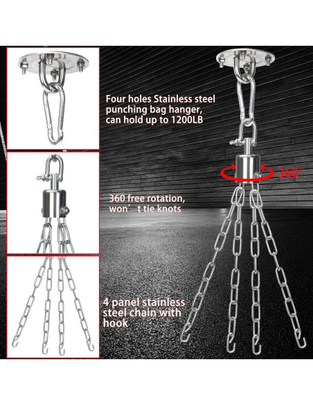 Bolsa de Boxeo Pesada Mamxwaga 4FT Lona para Kickboxing