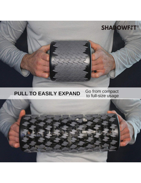 Rodillo de Espuma Shadowfit 33cm para Masaje Muscular Gris