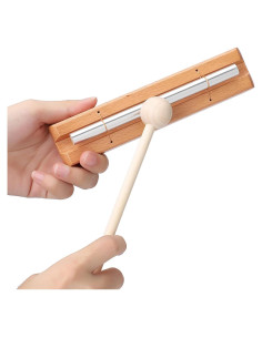 Campana de Percusión Musfunny 5-8" Aluminio y Madera para Meditación