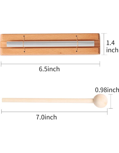 Campana de Percusión Musfunny 5-8" Aluminio y Madera para Meditación
