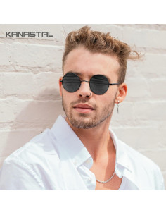 Gafas de sol redondas polarizadas KANASTAL UV400 para hombres 2