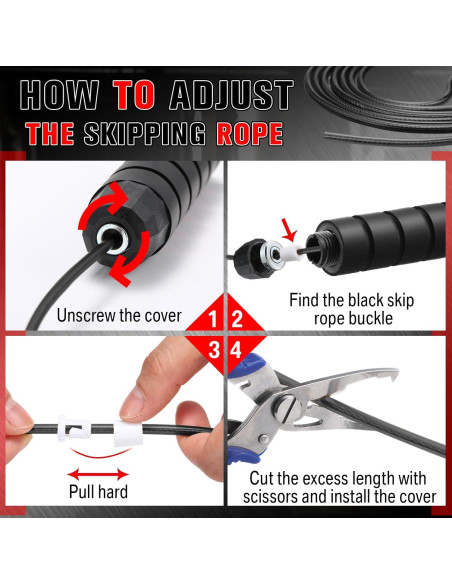 Cuerda de Saltar Junkin Ajustable con Mangos de Espuma 2.74m