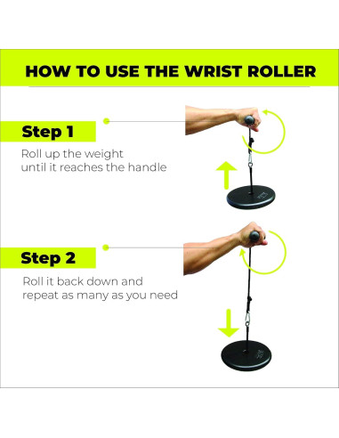 Rodillo de Muñeca y Antebrazo A2ZCARE - Soporta 45.4 kg