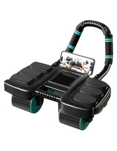 Rueda de Abdominales Automática Pqeert 4 Ruedas Soporte Codos