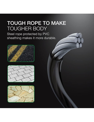 Cuerda para Saltar H HANDIO con Contador Digital Ajustable 2.79m