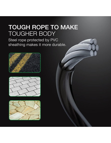 Cuerda para Saltar H HANDIO con Contador Digital Ajustable 2.79m