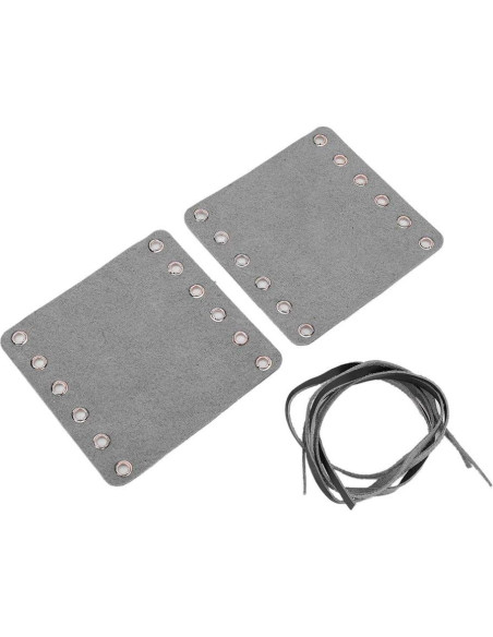 Cubiertas de Agarre de Manillar Aramox para Motocicleta - Cuero Negro