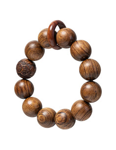 Pulsera de Meditación Chuanglian Casa de Aves 20mm Madera Natural