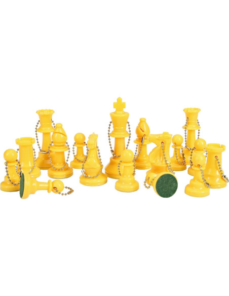 Conjunto de Ajedrez de Llaveros WE Games Amarillo 17 Piezas