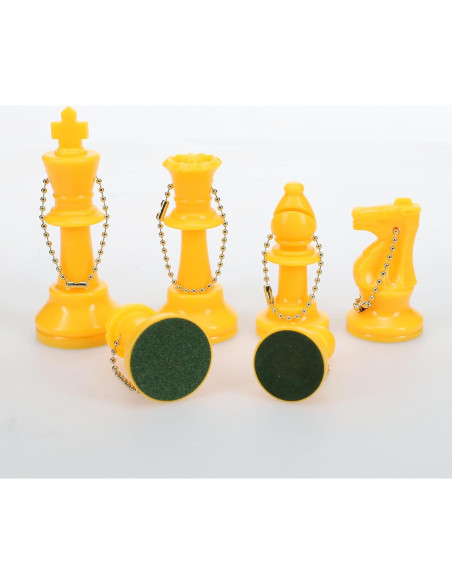 Conjunto de Ajedrez de Llaveros WE Games Amarillo 17 Piezas
