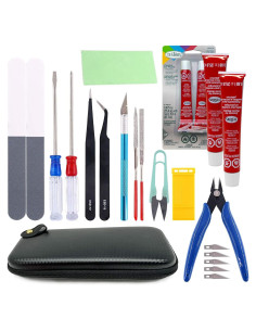 Pegamento de Cemento para Plásticos Testors + Kit Herramientas Pixiss