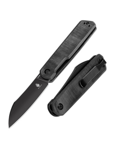 Cuchillo de bolsillo Kizer Klipper 80mm acero 154CM micarta negro