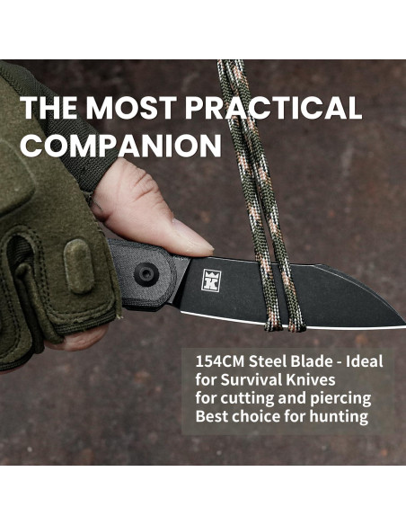 Cuchillo de bolsillo Kizer Klipper 80mm acero 154CM micarta negro Cuchillo de bolsillo Kizer Klipper 80mm acero 154CM micarta negro