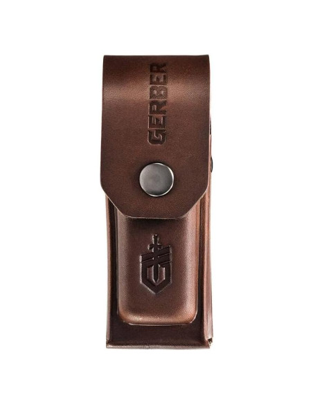 Funda de cuero marrón Gerber Center-Drive y MP600