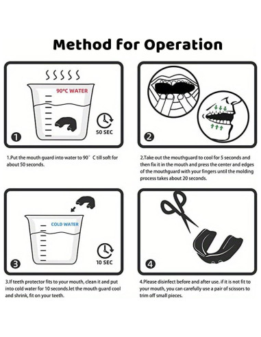 Protector Bucal Deportivo Besosay Adulto Ajustable Negro/Blanco