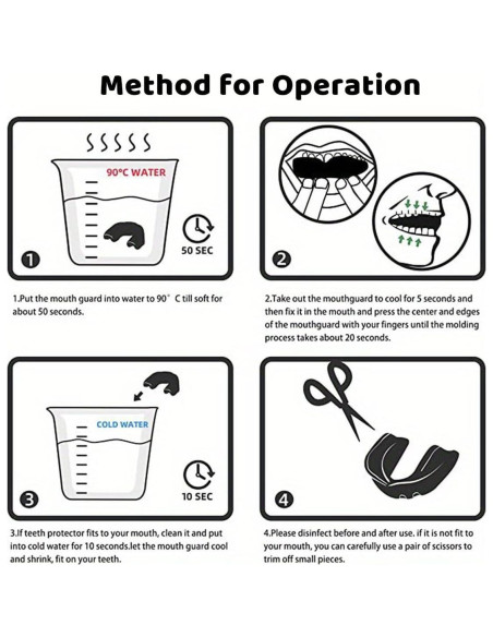 Protector Bucal Deportivo Besosay Adulto Ajustable Negro/Blanco