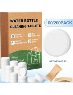 Paquete de 100 tabletas de limpieza Heigble para botellas 2