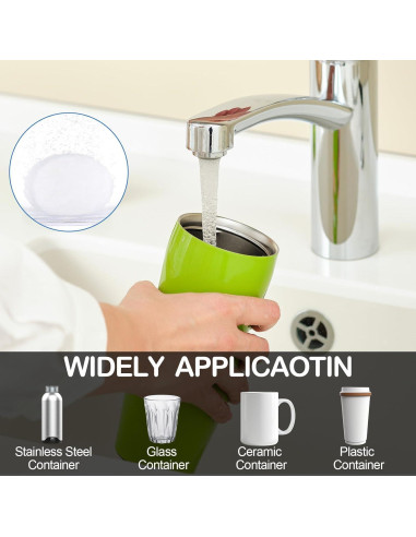 Paquete de 100 tabletas de limpieza Heigble para botellas