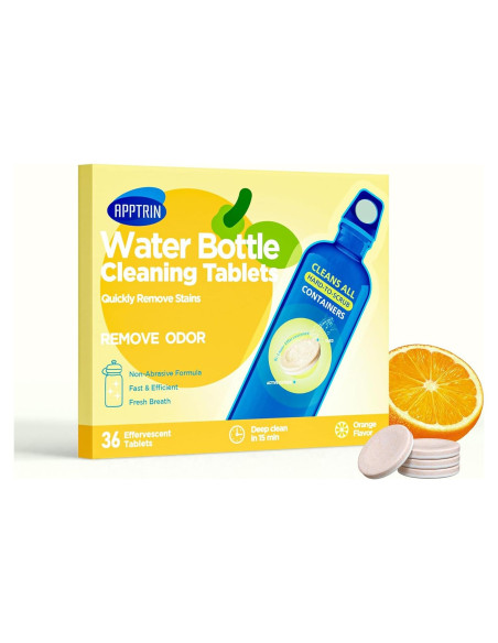 Tabletas de Limpieza APPTRIN para Botellas de Agua - 36 Unidades