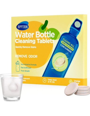 Tabletas de Limpieza APPTRIN para Botellas de Agua - 36 Unidades
