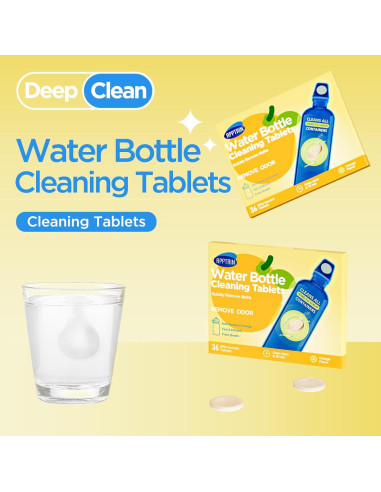 Tabletas de Limpieza APPTRIN para Botellas de Agua - 36 Unidades