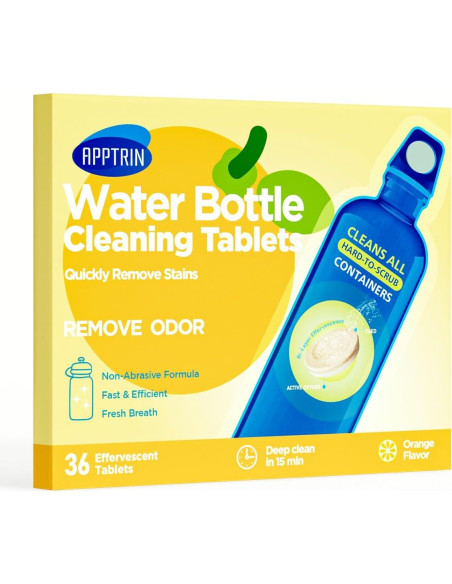 Tabletas de Limpieza APPTRIN para Botellas de Agua - 36 Unidades