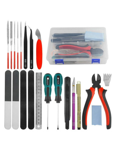 Juego de herramientas de modelismo BXQINLENX 26 piezas