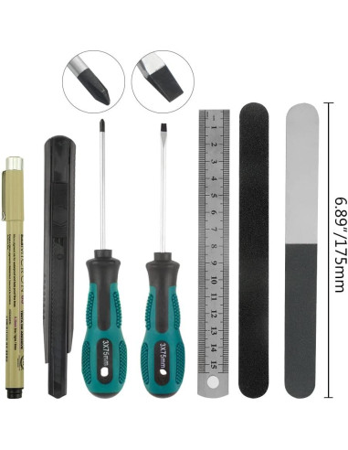 Juego de herramientas de modelismo BXQINLENX 26 piezas